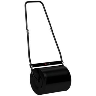 Rouleau à gazon jardin en acier avec poignée dim. 50L x 32l x 108H cm lestage max. 30 L noir
