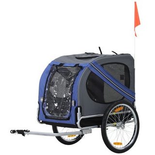 Remorque vélo pour chien pliable 8 réflecteurs drapeau barre attelage inclus max. 30 Kg