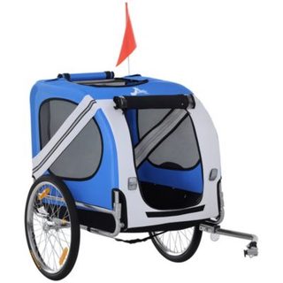 Remorque vélo pour chien pliable 8 réflecteurs drapeau barre attelage inclus max. 30 Kg