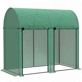 Serre de jardin 2 m² serre à tomates 2 portes acier PE vert