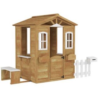 Maison de jeux enfant jeu plein air maisonnette 205 x 119 x 140 cm bois