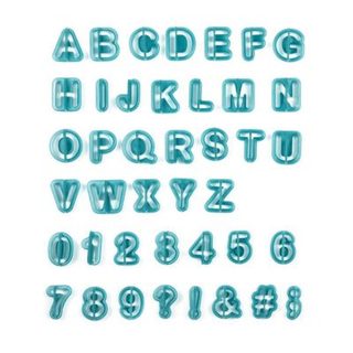 Emporte-Pièces "Lettres & Chiffres" 3cm Bleu