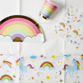 Nappe en Papier - PARTY TIME - Licorne - Anniversaire - L183 x P0.6 cm