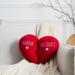 Coussin - THE CONCEPT FACTORY - Cœur Détachable - Rouge