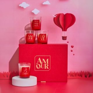 Lot de 6 Bougies - THE CONCEPT FACTORY - Parfumées - Rouges