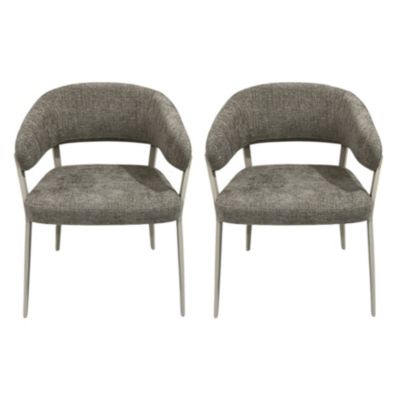 Lot de 2 Fauteuils - HOME DECO FACTORY - Emilia - Confort - Marron