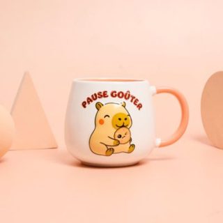 Mug 3D - THE CONCEPT FACTORY - Capybara - Céramique - Blanc, Rose, Marron