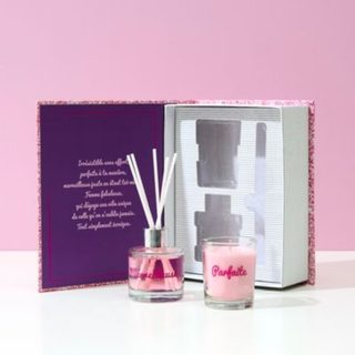 Bougie - THE CONCEPT FACTORY - Parfumée - Diffuseur - Pailleté - Rose