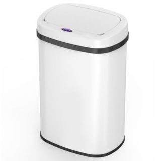 Poubelle automatique inox MAJESTIC blanc 58L
