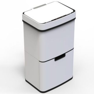 Poubelle automatique tri sélectif NARVIK blanc 75L