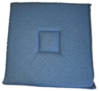 Galette de chaise 38 x 38 cm Geo lift bleu
