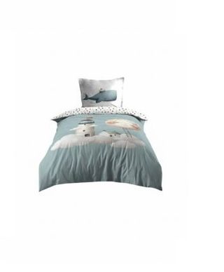 Housse de couette + taie Moby la baleine