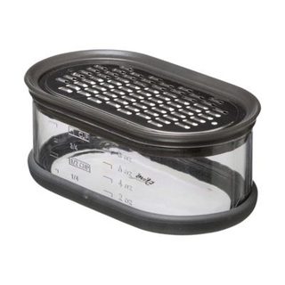 Rape en inox avec boite de récupération 7 x 14 cm gris