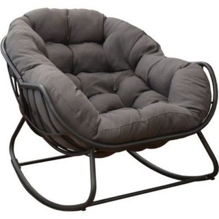 Transat Rocking - Proloisirs - Royal II - Acier - Coussin inclus - Gris