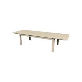 Table de jardin extensible PROLOISIRS Darius en aluminium creme 230 a 350 cm