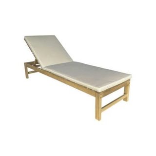Bain de soleil PROLOISIRS Balito en acacia avec coussin amovible 5 cm