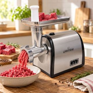 Hachoir electrique Le Pratique N8 600W inox acier avec marche arriere