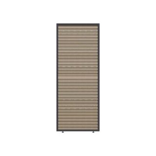 Panneau a ventelles mobiles Ombrea 1 m aspect bois aluminium anthracite