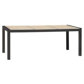 Table de jardin 6 à 8 places en aluminium avec plateau céramique - Gris anthracite - VENISE