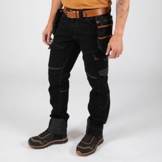 vicente - pantalon de travail - 1389 noir , camel 40