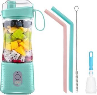 Blender électrique Smoothie 0,38L avec USB-C rechargeable bleu clair