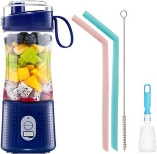 Blender électrique Smoothie 0,38L avec USB-C rechargeable bleu marine