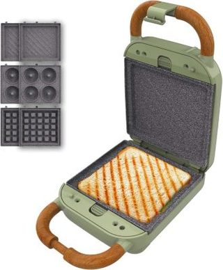 Machine à sandwich 3-en-1 700W Cecotec Verte