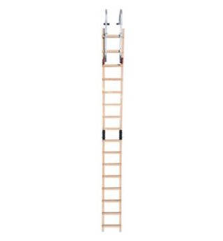 Echelle plate de toit en bois pour couvreur avec crochet de toit 4m Hailo Safety Roof