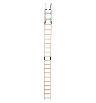 Echelle plate de toit en bois pour couvreur avec crochet de toit 5m Hailo Safety Roof