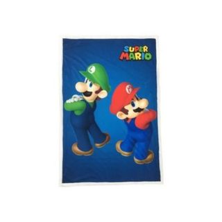 Couverture Sherpa - MARIO BROS - Mario & Luigi - 100 x 150 cm