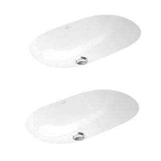 Lot de deux vasques à encastrer par le dessous VILLEROY ET BOCH O.Novo blanc