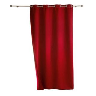 Rideau a oeillets 140x260 cm Covery Rouge
