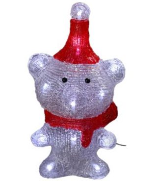 Ours avec bonnet de noel a led