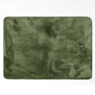 Tapis Doux en Microfibre - Vert Uni - Antidérapant - Confort et Déco - 120 x 170 cm