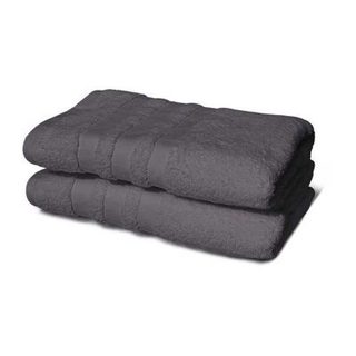 Serviettes de bain LOVELY HOME 2 pieces 70 x 140 cm coton 500 g/m2 gris anthracite