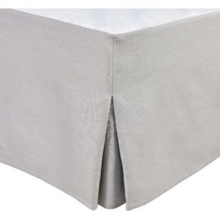 Cache sommier HOME LINGE PASSION 180 x 200 cm retombée 30 cm gris clair coton