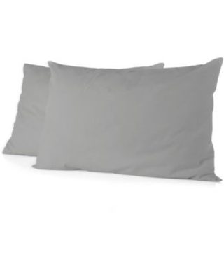 Lot de 2 taies d'oreiller - HOME LINGE PASSION - 50 x 70 cm - Gris clair