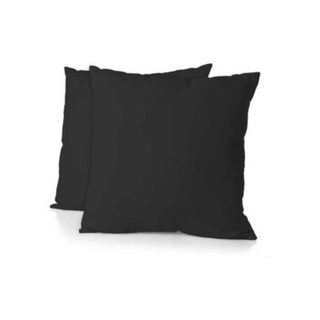 Taies d oreiller microfibre 63x63 cm lot de 2 noir HOME LINGE PASSION