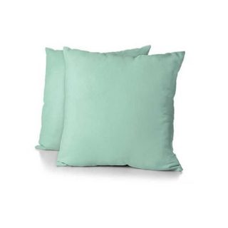 Set de 2 taies microfibre HOME LINGE PASSION 63 x 63 cm vert d'eau