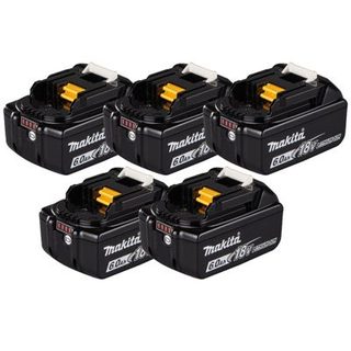 MAKITA Pack de 5 Batteries Li-Ion 18V 6Ah BL1860B