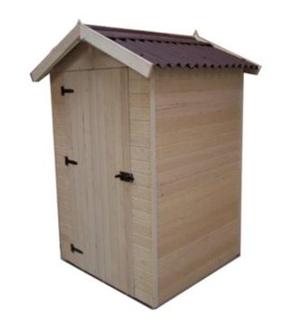 Abri en panneau  avec plancher 2.03 m2 bois massif Habrita ED 1212.01