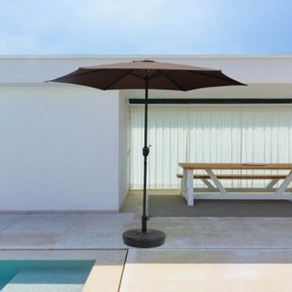 Parasol marron rond 294 x 294 m degrés PORTOFINO