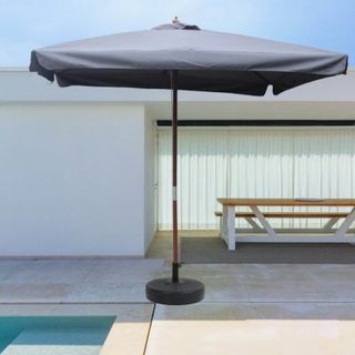 Parasol  gris droit rond 3 x 3 m degrés PALAWAN