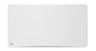 Radiateur électrique fixe à inertie sèche fonte + film avec thermostat interchangeable 1500W BESTHERM ALMEA horizontal blanc
