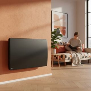 Radiateur électrique fixe à inertie sèche céramique 2000W BESTHERM ARIA horizontal noir