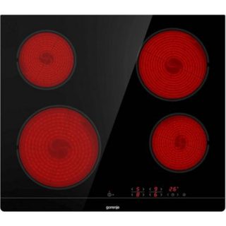 Plaque de cuisson vitrocéramique encastrable 4 foyers Hi-light + Fonction Maintien au chaud, 6500 W, Noir (ECT641BSC)