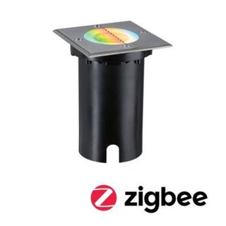 Paulmann Encastré de sol LED Smart Home Zigbee 3.0 Floor IP67 carré 110x148mm RGBW+ 4,9W 300lm 230V 120 brossé Aluminium