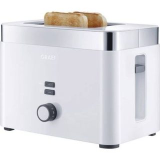 Graef TO 61 Grille-pain 2 fentes 110 mm avec grille viennoiseries blanc et inox