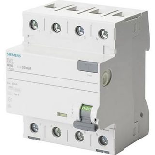 Siemens 5SV33446 disjoncteur différentiel type A 4 pôles 40 A 30 mA 400 V
