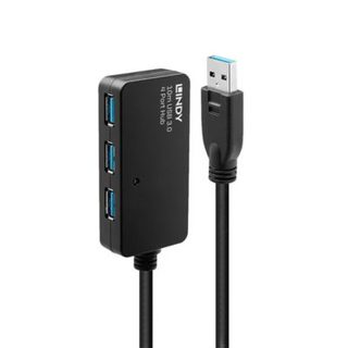 Extendeur USB 3.0 amplifiée Pro 10m +Hub LINDY